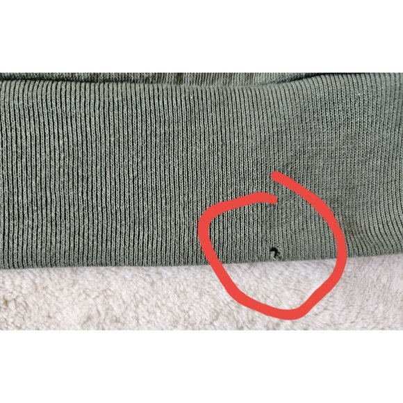 Victoria Secret Fleece Lined Cropped Pullover Sweatshirt Womens M Green Hooded - Picture 10 of 15